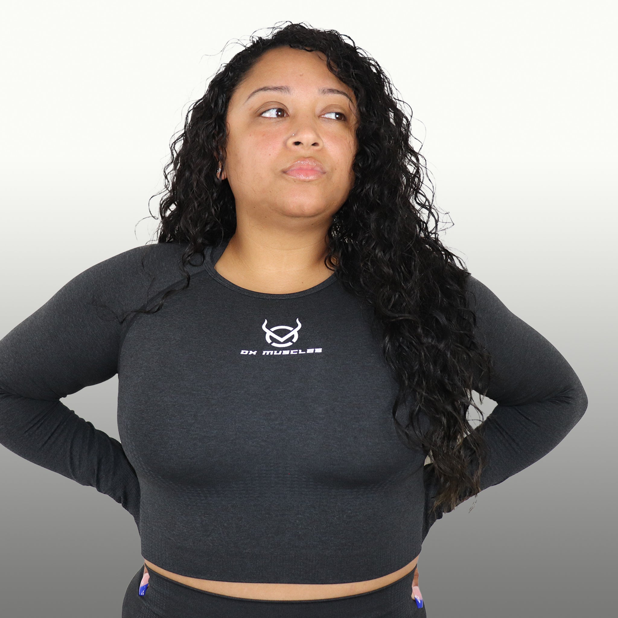 Ox Long Sleeve Crop Top